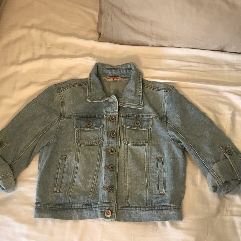 Light color jean jacket